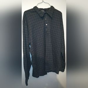 Gray with black stripe polo shirt